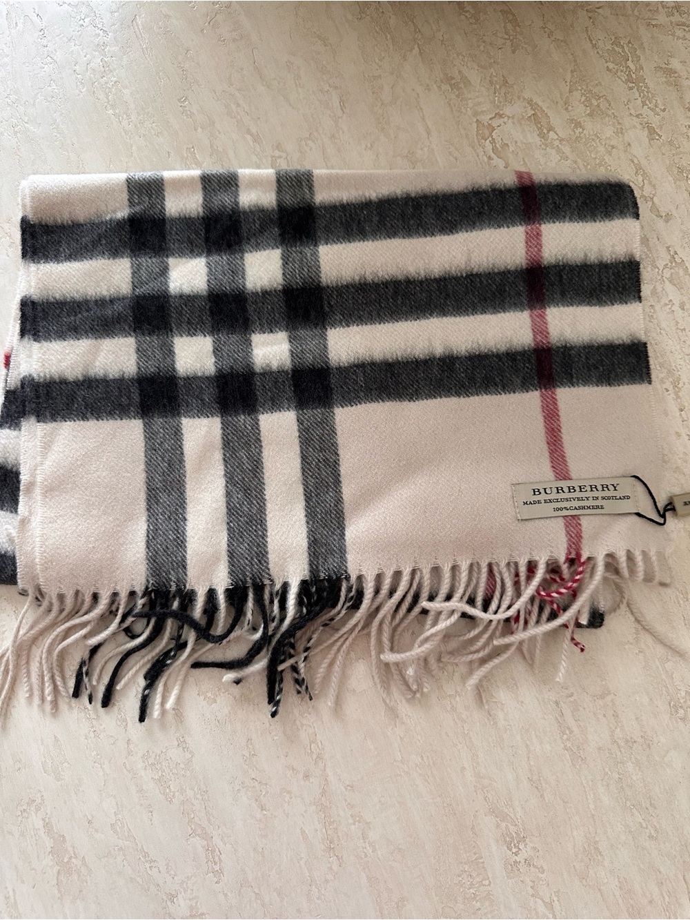 NWT; Perfect Condition 
Burberry
Classic Check Cashmere Scarf